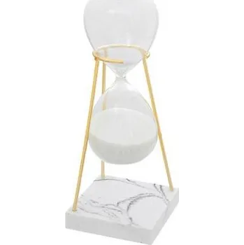 Hodiny Přesýpací hodiny Olen 21cm sklo a mramorový podstavec z pryskyřice