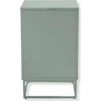 Noční stolek Noční stolek JOTEX LYCJEBY zelený 40x65 cm noční stolek s poličkou, dvířka push