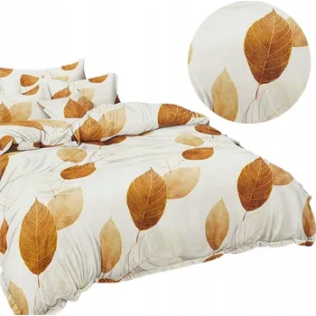 Povlečení Sada Povlečení 3D 140x200 1x70/80 Podzimní Listy Bavlněný Satén 2453