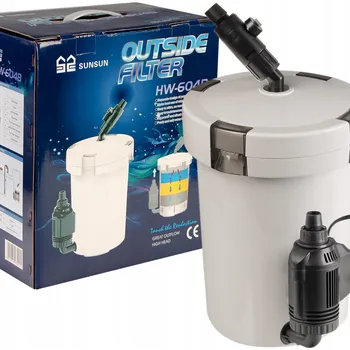 Akvarijní filtr SUNSUN HW-604B VNĚJŠÍ AKVARIJNÍ FILTR KANISTROVÝ 800L/H PRO AKVÁRIA 50-112L