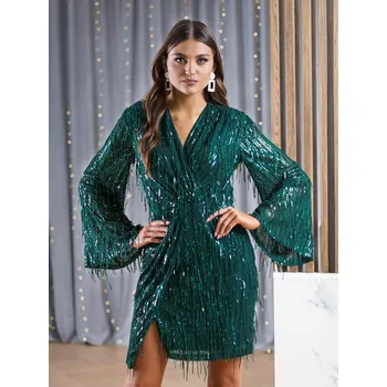 Dámské oblečení Edoti FREYA mini dress DL Edoti bílá | zelená 3354736