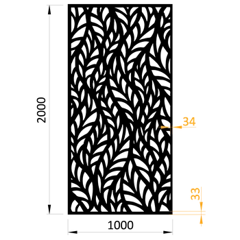Plech Vzorový plech 1000x2000x2,5mm, bez povrchové úpravy, vzor 1295