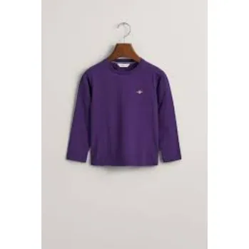 Dívčí tričko TRIČKO GANT SHIELD LS T-SHIRT PANSY PURPLE