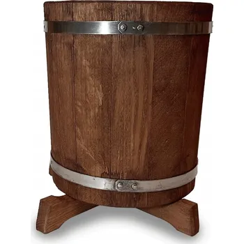 Květináč Květináč dřevo hnědý, červený BonPos 25 cm x 23 x 25,5 cm