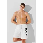 PLAVKY KARL LAGERFELD KARL LOGO LONG BOARDSHORTS WHITE