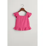 TOP GANT LINEN FRILL TOP BOLD VIOLET