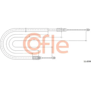 Lanko parkovací brzdy COFLE Tažné lanko, parkovací brzda 116599