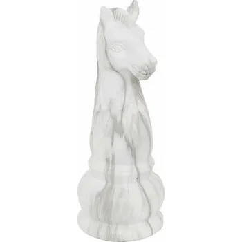 Figurka Dekorační šachová figurka Olen Skokan glamour bílý mramor do obýváku Atmosphera 26,5 cm