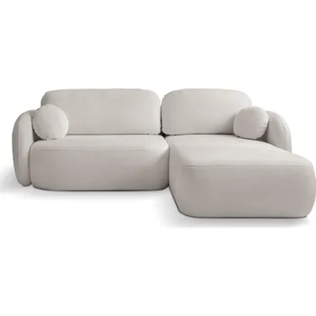 Pohovka Rohová rozkládací pohovka Salby pravá světle šedá moderní do obýváku s úložným prostorem