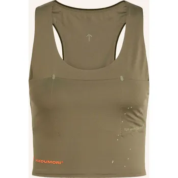 Dámské oblečení Adidas Dámský Běžecký Top adi365 Hermanos Koumori, olivová, 36