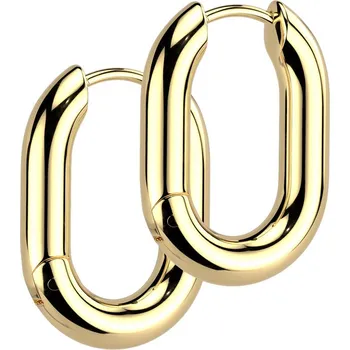 Náušnice Steel Edge Náušnice z chirurgické oceli SESE5091 Barva: Zlatá