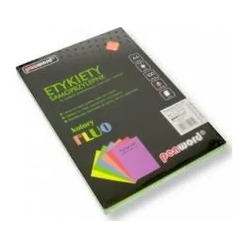 Set školních potřeb Etykiety samoprzylepne A4 fluo pomarańczowe 100ark