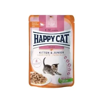 Krmivo pro kočku Happy Cat kitten & junior kachní 85g kapsička (+ SLEVA PO REGISTRACI/PŘIHLÁŠENÍ! ;))