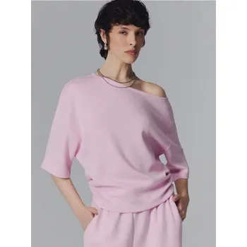 Dámská móda Zkrácené tričko - L - House - pastelově růžová - 734GP-03X