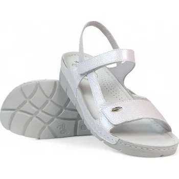 Dámské sandále DÁMSKÉ SANDÁLY BATZ MIRI PEARL WHITE BÍLÁ Barva: BÍLÁ, Velikost: 40