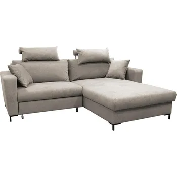 Sedací souprava Rozkládací rohová sedací souprava s úložným prostorem do L HORTA pravá šedá