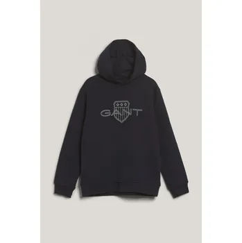 Dívčí mikina MIKINA GANT RELAXED CONTRAST SHIELD HOODIE EVENING BLUE