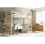 Vyvýšená postel Antresola 200 x 90 přírodní | s matrací