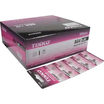 Článková baterie TINKO Baterie LR66(AG4,377X,SR626SW,LR626) alkalická, balení 200ks