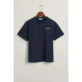 Dětská móda TRIČKO GANT GRAPHIC SCRIPT RELAXED T-SHIRT EVENING BLUE