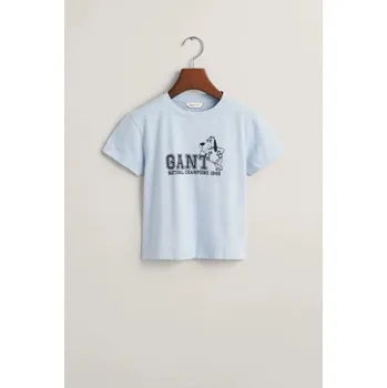 Dívčí tričko TRIČKO GANT DOG PRINT T-SHIRT FRESH BLUE