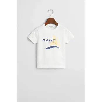 Dívčí tričko TRIČKO GANT SAILING GRAPHIC T-SHIRT WHITE