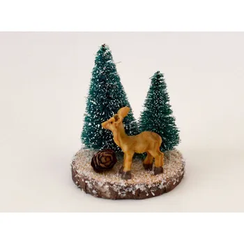 Vánoční dekorace Drátěné stromečky se srnečkou