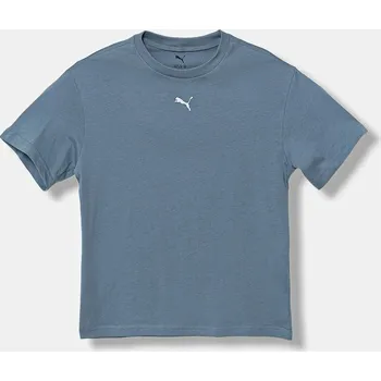 Chlapecké tričko Dětské bavlněné tričko Puma ESS Boxy Tee G 685131. modrá 50X, vel. 164