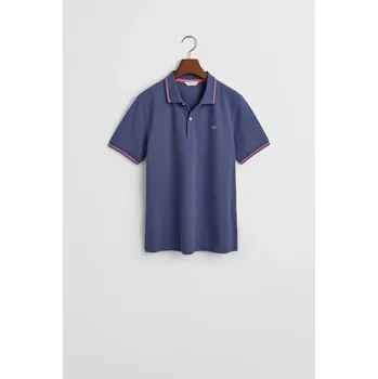 Dívčí oblečení POLOKOŠILE GANT CONTRAST TIPPING SS PIQUE RUGGER DUSTY NAVY