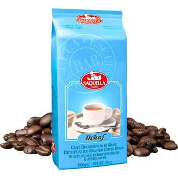 Káva Saquella Dekaf zrnková káva 1 kg