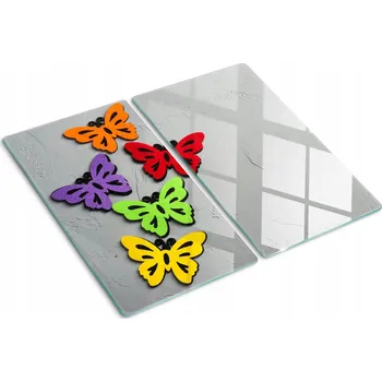 Obraz Skleněná krájecí deska Barevné motýly 2x30x52