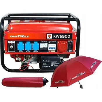 Elektrocentrála Přenosná elektrocentrála třífázová KrafTWele 4800 W benzínová
