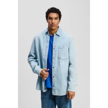 Pánská košile KOŠILE KARL LAGERFELD JEANS KLJ DENIM SHIRT LIGHT BLUE