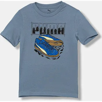 Dětská móda Dětské bavlněné tričko Puma GRAPHIC Sneaker Tee B 689939 modrá 55X, vel. 164
