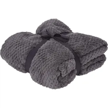 deka H&L Strukturovaná fleecová deka Mero 170x130 cm, šedá