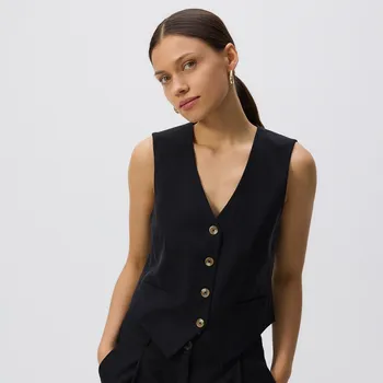 Dámský kabát Reserved - Granitová vesta - černý - 0977P-99X - 0977P-99X-38