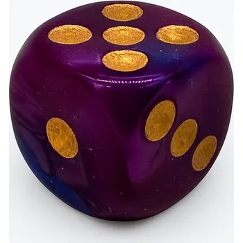 Hrací kostka Hrací kostka fialovo-zlatá