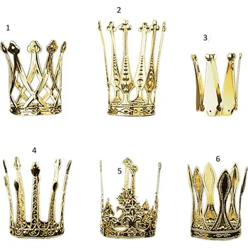 Karnevalový kostým Korunka kovová zlatá