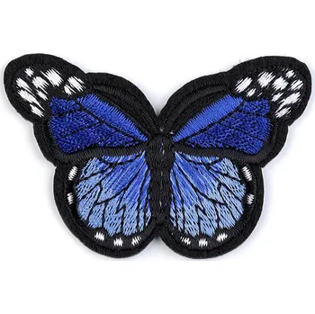 Nažehlovačka motýl modrá safírová 10 ks