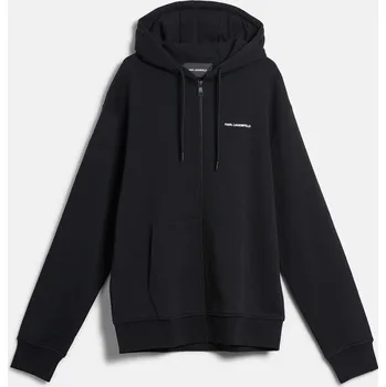 Pánská mikina MIKINA KARL LAGERFELD ZIP-UP HOODIE W/ KAMEO PRINT BLACK