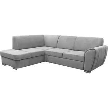 Sedací souprava Rozkládací rohová sedací souprava s úložným prostorem do L SERPA levá šedá