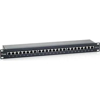 Patch panel STP Patchpanel, equip, Cat.6, 24-Port - černý (326424)