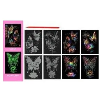 Hra na zahradu Wydrapywanka kolorowa fluorescencyjna motyle