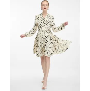Dámské šaty Orsay Dámské Krémové dámské košilové šaty ke kolenům ORSAY Bílá M (2862653)