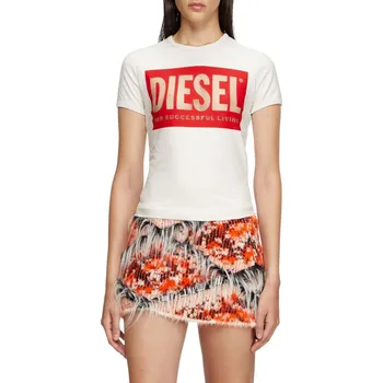 Dámské tričko TRIČKO DIESEL T-MALUN T-SHIRT BRIGHT WHITE