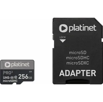 Paměťová karta Karta Platinet Pro MicroSDHC 256 GB Class 10 UHS-III/U3 A2 (PMMSDX256UIII)