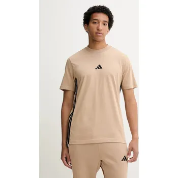 Bavlněné tričko adidas Essentials JX0734 béžová 80X, vel. XL
