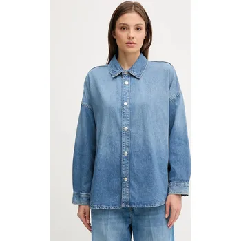 Pánská košile Džínová košile Calvin Klein Jeans LV047C783G modrá 55J, vel. M