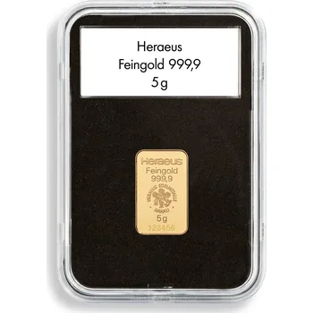 Obal pro sběratelský předmět Leuchtturm Kapsle QUICKSLAB na zlaté slitky