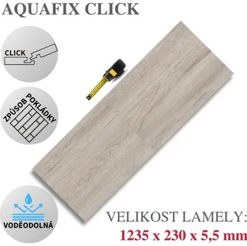 Vinylová podlaha DP 9506 Dub bílý polární Varianta: Aquafix Click (plovoucí)